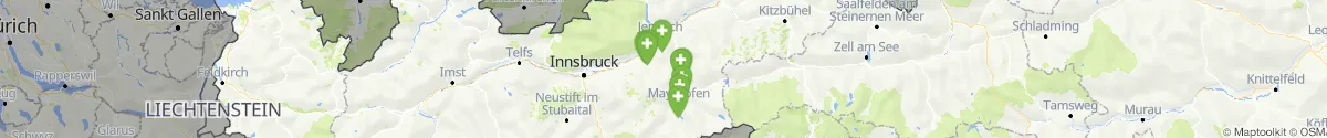 Map view for Pharmacies emergency services nearby Hainzenberg (Schwaz, Tirol)